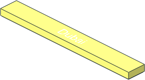 Tile  1 x  8 with "Dubai" Pattern
