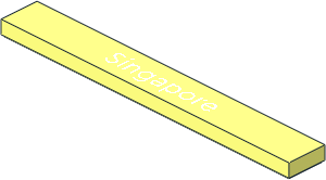 Tile  1 x  8 with "Singapore" Pattern