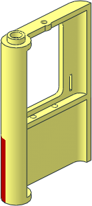 Train Door  1 x  4 x  5 Right Red Bottom Half Sticker DB 7735