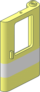 Train Door  1 x  4 x  5 Right with White Stripe Pattern