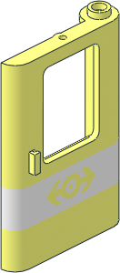 Train Door  1 x  4 x  5 Right White Stripe Train Logo Pattern