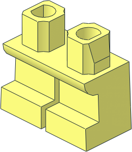 Minifig Hips and Legs Short without Hole