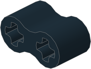 ~_Technic Axle Joiner Double Flexible Rubber_Black (Obsolete)