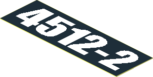 Sticker  0.7 x  2.2 with White "4512-2" on Black Background