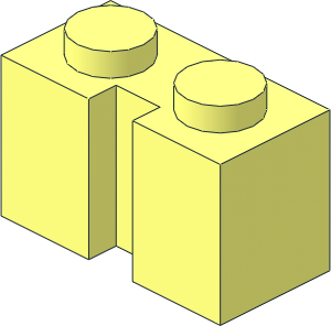 Brick  1 x  2 with Groove