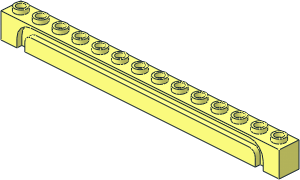 Brick  1 x 14 with Groove