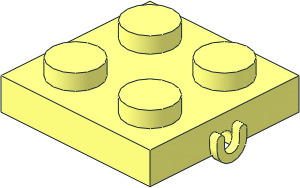 Plate  2 x  2 with Axle Brackets