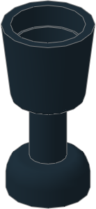 ~_Minifig Goblet Black (Obsolete)