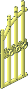 Gate  1 x  4 x  9 Arched with Bars