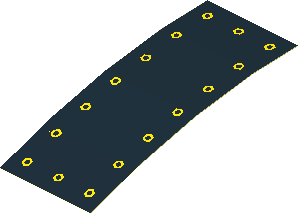 Sticker  3.8 x  1.6 with Yellow Nuts on Black Background (Formed)