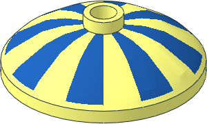 Dish  3 x  3 Inverted with  8 Blue Stripes Pattern
