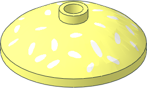 Dish  3 x  3 Inverted with White Seeds Pattern