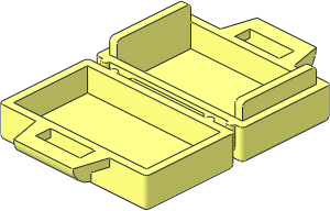 Minifig Suitcase (Open)