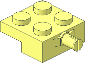 Plate  2 x  2 with 1 Wheel Pin