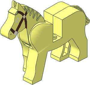 Animal Horse (Complete) with Brown/White Tack Pattern