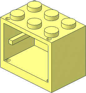 Container Cupboard  2 x  3 x  2 with Solid Studs