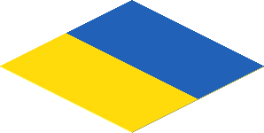=Sticker  1.8 x  1.8 with Blue and Yellow Rectangle Pattern