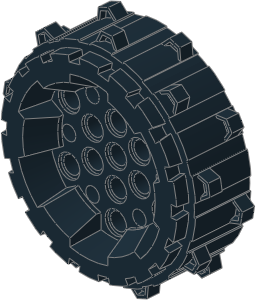 ~_Wheel 20 x 64 with Spikes and 13 Pegholes [0] (Obsolete)