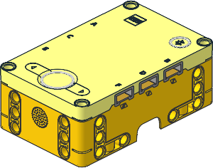 Electric Powered Up 6 Port Hub with Yellow Bottom without Rechargeable Battery