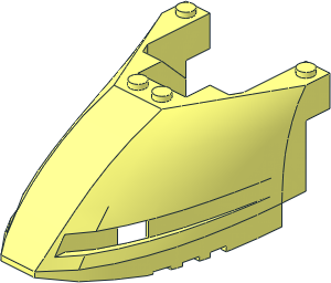 Train Front  6 x 10 x  3.667 Triple Curved Wedge