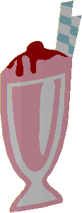 Sticker  5.2 x  2.0 with Pink Ice Cream Sundae (Formed)