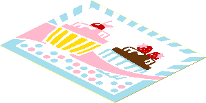 Sticker  2.3 x  2.9 with Two Cupcakes