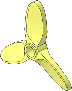 Propeller  3 Blade  5.5 Diameter with Technic Peghole