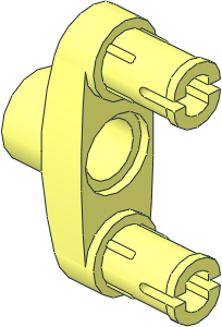 Technic Connector  3 x  1 x  2 with Peghole and Two Pins (Perpendicular Slits)
