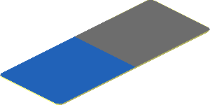 Sticker  1.9 x  0.7 with Dark Bluish Grey and Blue Rectangle