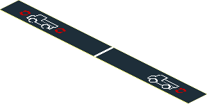 Sticker  0.75 x  7.5 with Two Trucks Diagram