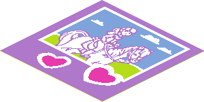 Sticker  1.9 x  1.9 with Hearts and Friends Horse and Rider