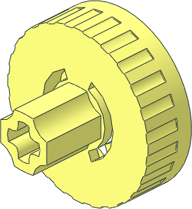 Technic Clutch with Axle Connector Outer Side