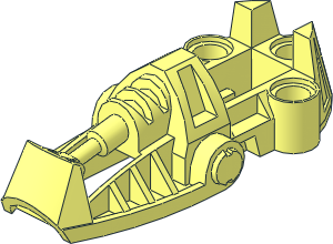 Constraction Foot  3 x  7 x  2 with  3 Pegholes and Axle