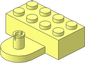 Brick  2 x  4 with Coupling, Male