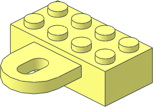 Brick  2 x  4 with Coupling, Female