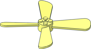 Propeller  4 Blade 13 Diameter with 4 Studs