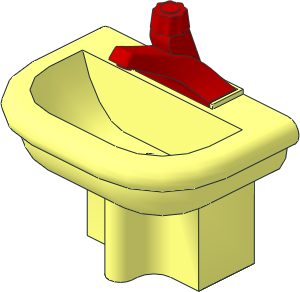 Fabuland Washbasin with Red Tap