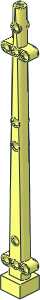 Boat Mast  3 x  2 x 20 with Axle Hole Aligned with Base Corners