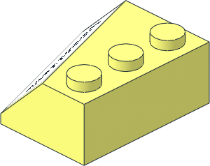 Wedge  3 x  3 Sloped Right with Discovery Sticker