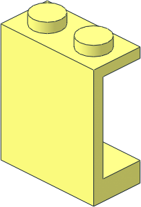 Panel  1 x  2 x  2 with Solid Studs