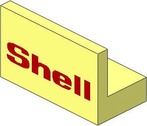 Panel  1 x  2 x  1 with Red "Shell" Pattern