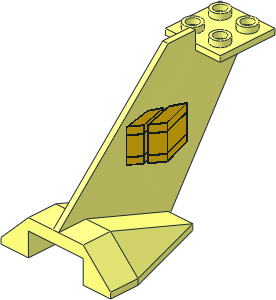 Tail Plane with Yellow Cargo Boxes Pattern