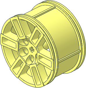 Wheel Rim 34 x 56 with  6 Double Spokes and  6 Pegholes