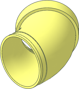 Cylinder Tube Slide Curved 45 Degrees