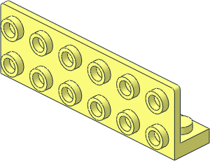 Bracket  1 x  6 with  1 x  4 Cutout -  2x  6 Up