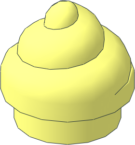 Plate  1 x  1 with Swirl on Top