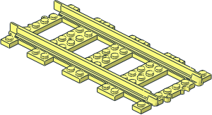 Train Track 6 Studs Wide Straight