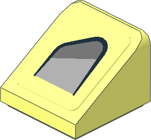 Slope Brick 31  1 x  1 x 0.667 with Black Air Scope on Transparent Background Right Sticker
