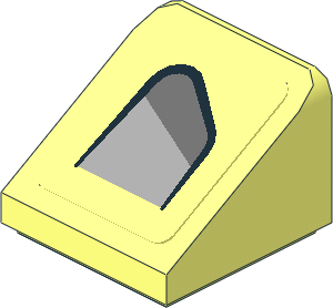 Slope Brick 31  1 x  1 x 0.667 with Black Air Scope on Transparent Background Left Sticker