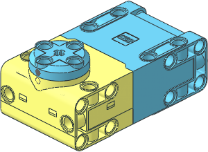 Electric Powered Up Large Angular Motor with Medium Azure Back